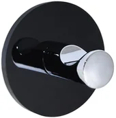 Wieszaki łazienkowe - Bisk Haczyk ścienny Style czarny chrom - miniaturka - grafika 1