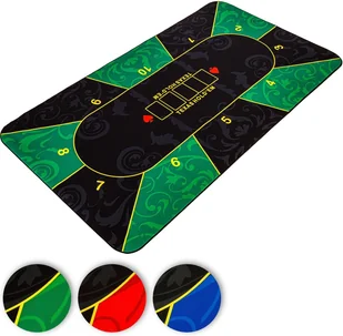 MKS ZIELONA MATA DO POKERA 200x90CM POKŁADKA STÓŁ BLAT 20030150 - Zestawy do pokera - miniaturka - grafika 7