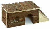 Akcesoria dla gryzoni - Karlie Flamingo 84280 Wonderland naturalny dom drewniany z drabiną Gro - miniaturka - grafika 1