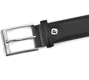 Pierre Cardin Męski elegancki pasek 6228 NERO SILVER - Paski - miniaturka - grafika 2