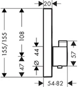 Baterie wannowe i prysznicowe - Hansgrohe ShowerSelect prysznicowa polerowany złoty optyczny 15763990 - miniaturka - grafika 1