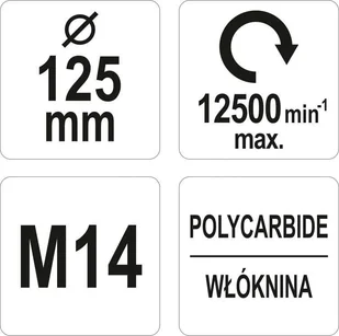 Yato ŚCIERNICA TARCZOWA 125MM WŁÓKNINA M14 - Materiały ścierne - miniaturka - grafika 5