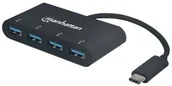 Huby USB - Manhattan HUB USB USB 3.1 Gen 1 Type C USB Hub Type A Ports Bus Power 162746 - miniaturka - grafika 1