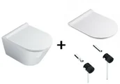 Miski WC - Catalano New Zero + deska sedesowa + mocowaniem biały 1VSZ46R00+5V45STP00+5KFST00 - miniaturka - grafika 1