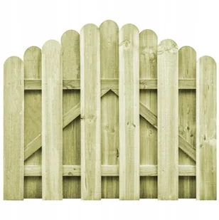 Furtka z łukiem, impregnowane drewno sosnowe FSC, 100 x 75 cm - Ogrodzenia - miniaturka - grafika 3