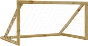 Zabawki i gry sportowe - vidaXL Bramka piłkarska z siatką 160x100x80 cm impregnowana sosna 3059949 - miniaturka - grafika 1