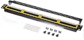 Szafy rack - NetRack Patch panel 19'' 24-porty kat. 6 UTP, z półką 104-06 - miniaturka - grafika 1