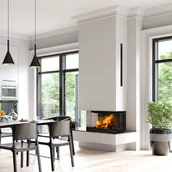 Wkłady kominkowe - Kratki.pl pl Marek Bal wkład kominkowy NBC 800/2x400 czarny termotec NBC/800/400/BLACK - miniaturka - grafika 1