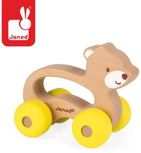 Janod Miś pojazd Baby Pop, - Grzechotki dla dzieci Janod Miś pojazd Baby Pop, - Grzechotki dla dzieci - miniaturka - grafika 1