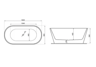 Polimat Wanna akrylowa wolnostojąca Uzo Czary Mat 160x80 00337 - Wanny - miniaturka - grafika 9