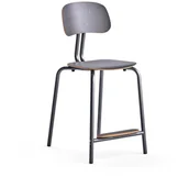 Meble do szkół i przedszkoli - AJ Produkty Krzesło szkolne YNGVE, 4 nogi, antracyt, antracyt, 610 mm - miniaturka - grafika 1