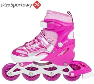 NJ1828 A RÓŻOWY ROZM. M (35-38)  ŁYŻWOROLKI NILS EXTREME - Rolki - miniaturka - grafika 6