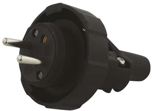 Emos Wtyczka gumowa 10/16A 250V 2P+Z IP65 czarna P0037 P0037 - Gniazdka elektryczne - miniaturka - grafika 2