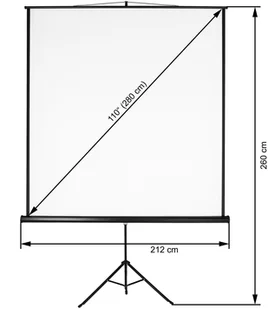 tectake Ekran projekcyjny na statywie - 203 x 203 cm 402515 - Ekrany projekcyjne - miniaturka - grafika 7