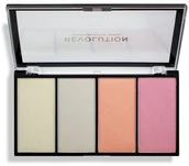 Bronzery i konturowanie twarzy - Revolution Makeup Makeup Revolution Re-Loaded Lustre Paleta Rozświetlaczy Lights Cool - miniaturka - grafika 1
