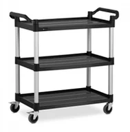 Wózki na żywność - Royal Catering Wózek kelnerski - 3 półki - 90 kg - czarny 10011718 RC-PSTB31020 - miniaturka - grafika 1