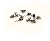 Akcesoria do wystroju okien - SP TREND Żabki z haczykami metalowe, 10 szt. czarny - miniaturka - grafika 1