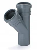 Łączniki, trójniki, kształtki - Trójnik Kanalizacyjny Fi 50 45 Stopni Pcv Pcw - miniaturka - grafika 1
