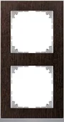 Wyłączniki światła i elektryczne - Merten M-Pure ramka, 2-rzędowa, wenge/aluminium, meg4020 Decor 3671 - miniaturka - grafika 1