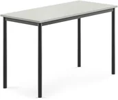 Meble do szkół i przedszkoli - AJ Produkty Biurko SONITUS, 1200x600x760 mm, szary laminat, antracyt - miniaturka - grafika 1