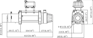 Kingone 818 Wyciągarka TDS-12.0H 12000 lbs [5443kg] 12V lina stalowa 9,5mm 28m) 81877725 77725-uniw - Wciągarki - miniaturka - grafika 5