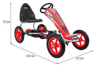 Gokart Na Pedały Full Ahead AIR Czerwony - Jeździki dla dzieci - miniaturka - grafika 3