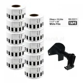 Etykiety do drukarek - Brother strefadrukarek.pl Zestaw taśm DK-22211 folia 10 sztuk + uchwyt 29mm x 15,24m - zamiennik |OSZCZĘDZAJ DO 80% - ZADZWOŃ! 730811399 PROMOCJA! SET-10-BU-DK-22211 - miniaturka - grafika 1