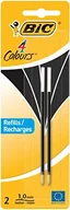 Wkłady do długopisów - BIC 4 Colours wkład do długopisu, czarny 2 szt. 931779 - miniaturka - grafika 1