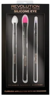 Makeup Revolution Silicone Eye Zestaw Pędzli Silikonowych Do Cieni 1op.-3szt - Pędzle do makijażu - miniaturka - grafika 2