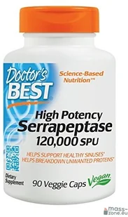 DOCTOR'S BEST High Potency Serrapeptase 120,000 SPU 90vegcaps - Witaminy i minerały dla sportowców - miniaturka - grafika 2