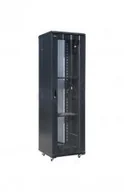 Szafy rack - A-LAN Alantec Szafa 42U 800x1000, drzwi przednie szklane, osłona tylna metalowa perforowana, zamek, 4 belki nośne, 4 regulowane stopki, do samodzielnego mon SZAAANSTO0006 [8885273] - miniaturka - grafika 1