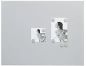 Ramki na zdjęcia - Deknudt Frames Deknudt ramki s58mn3 tablica magnetyczna magnesy i 40 X 50 magnes na ścianę mat srebrny + 8 okrągłe magnesy Metal Magneetbord EN magnesy S58MN3-40.0X50.0 - miniaturka - grafika 1