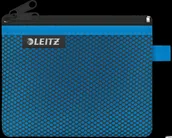 Koszulki na dokumenty - Leitz Koszulka z suwakiem z dwoma przegródkami WOW, rozmiar S, niebieska 40110036 - miniaturka - grafika 1