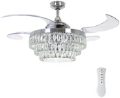 Wentylatory sufitowe - FANAWAY FANAWAY 212923 - LED Wentylator sufitowy VEIL 6xE14/4,5W/230V chrom - miniaturka - grafika 1