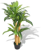 Sztuczne kwiaty - vidaXL Sztuczna dracena z doniczką, 100 cm, zielona - miniaturka - grafika 1