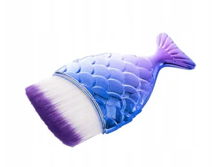 Pędzelek Rybka Pędzel Do Makijażu I Pyłu Ciemn Róż - Akcesoria do paznokci - miniaturka - grafika 2