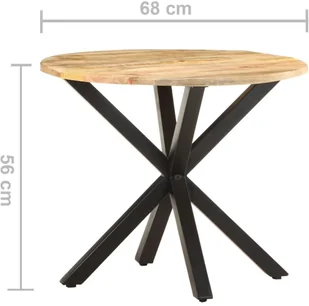 VidaXL Lumarko Stolik boczny, 68x68x56 cm, lite drewno mango 320659 VidaXL - Ławy i stoliki kawowe - miniaturka - grafika 6