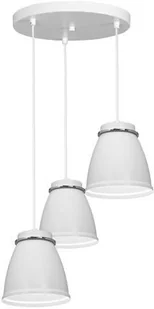 Luminex Lerdo 1938 lampa wisząca zwis 3x60W E27 biała/chrom - Lampy sufitowe - miniaturka - grafika 2