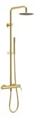 Zestawy prysznicowe - Actima AREX.1281GL PI ZESTAW PRYSZNICOWY RAIN PI ZŁOTY POŁYSK - miniaturka - grafika 1
