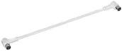 Kable - Axing sak04102 °F-QuickFix przewód krosowy 40 cm kabel koncentryczny z wtykiem kątowym f-biały - miniaturka - grafika 1