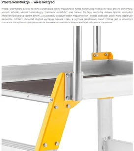 ALOSS 996 99674602 Drabina magazynowa mostek jednostronny wysokość robocza 3,08m) 74602-uniw - Drabiny - miniaturka - grafika 10