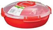 Pojemniki kuchenne - Sistema 1118 talerz do podgrzewania w kuchence mikrofalowej, pojemność 1,3 l, kolor czerwony 1118 - miniaturka - grafika 1