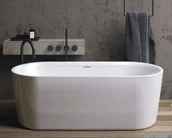 Wanny - Riho Modesty wanna wolnostojąca z hydromasażem Sparkle Mood 170x76cm BD09005S1WI1144 - miniaturka - grafika 1