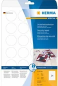 Dodatki do drukarek i skanerów - Herma Sicherheitsetiketten wei 40 mm rund Folie 600 St. - 4234 - miniaturka - grafika 1