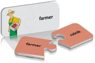 zzuple DWUSTRONNE PUZZLE DO NAUKI ANGIELSKIEGO-ZAWODY PROFESSIONS - Pomoce naukowe - miniaturka - grafika 3