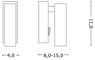 Ideal Lux Lampa Ścienna Page Ap1 Square Nero 142241 Wys. 11,0 142241 - Lampy ścienne - miniaturka - grafika 2