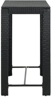 vidaXL 5-cz zestaw mebli barowych z podłokietnikami czarny rattan PE 3064811 - Pozostałe meble ogrodowe - miniaturka - grafika 18