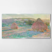 Obrazy i zdjęcia - PL Coloray Obraz na Szkle stogi siana Monet 140x70cm - miniaturka - grafika 1
