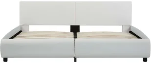 vidaXL Rama łóżka z LED, biała, sztuczna skóra, 180 x 200 cm - Łóżka - miniaturka - grafika 4