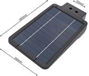 Milagro Czarna Lampa Solarna Street 8 W 4000 K IP65 EKO2011 - Lampy ogrodowe - miniaturka - grafika 7